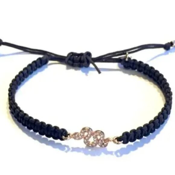 Stella & Dot dark Brown snake Bracelet with Gold and Crystal Accents - Picture 1 of 5